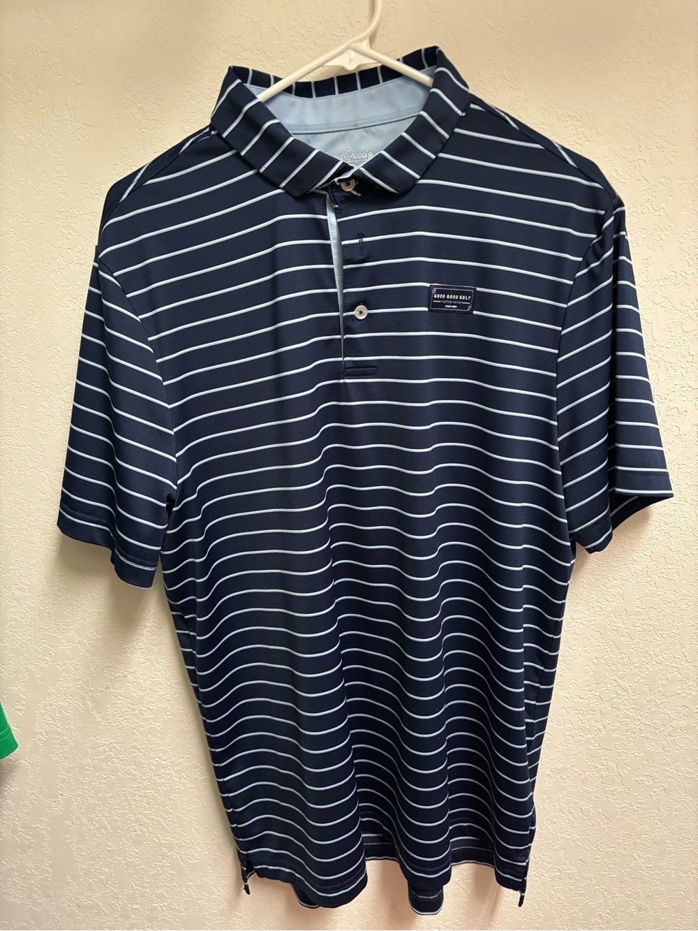 Good Good Golf Tee’d Up Polo Mens Large Navy & Baby Blue